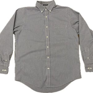 Lands End Men’s No Iron Supima Pinpoint Checkered Shirt